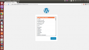 WordPress - Odabir jezika tek instalirane stranice